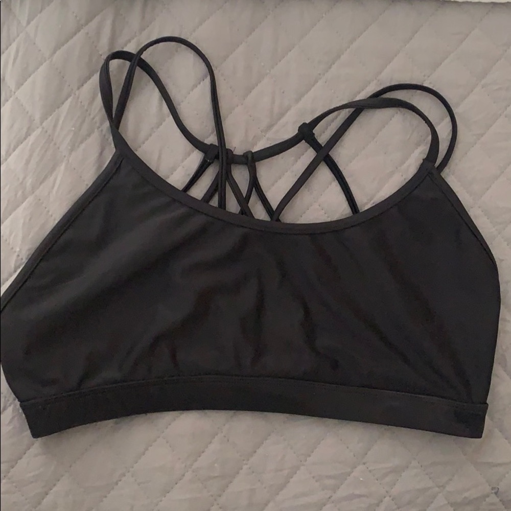 Fabletics Black Strapy Bathing Suit Top